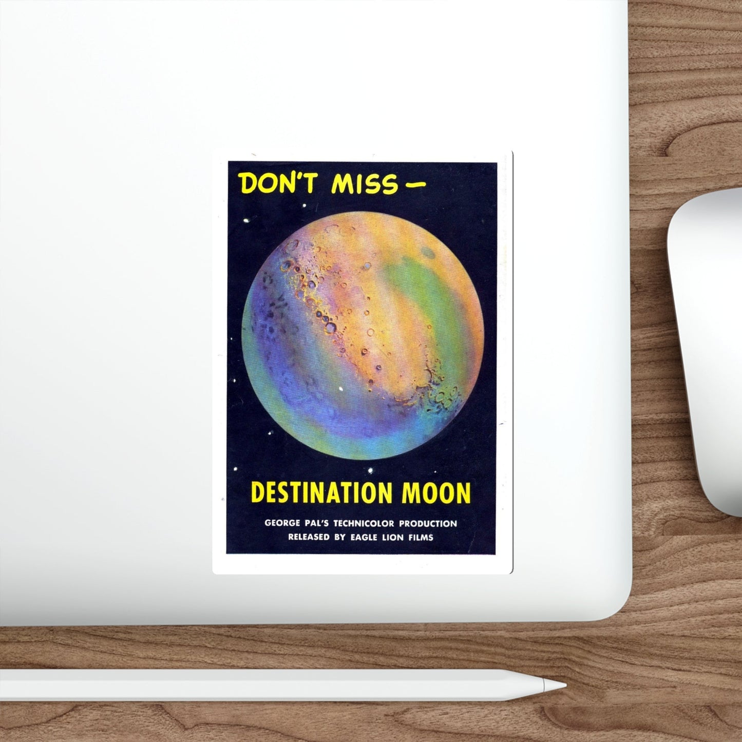 DESTINATION MOON (TEASER) 1950 Movie Poster STICKER Vinyl Die-Cut Decal-The Sticker Space