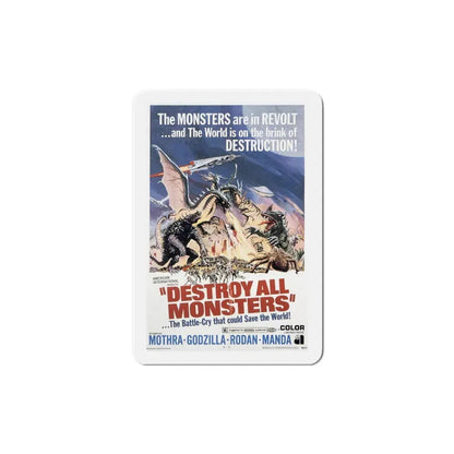 Destroy All Monsters 1969 Movie Poster Refrigerator Magnet 5 Inch - The Sticker Space