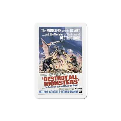 Destroy All Monsters 1969 Movie Poster Refrigerator Magnet - The Sticker Space