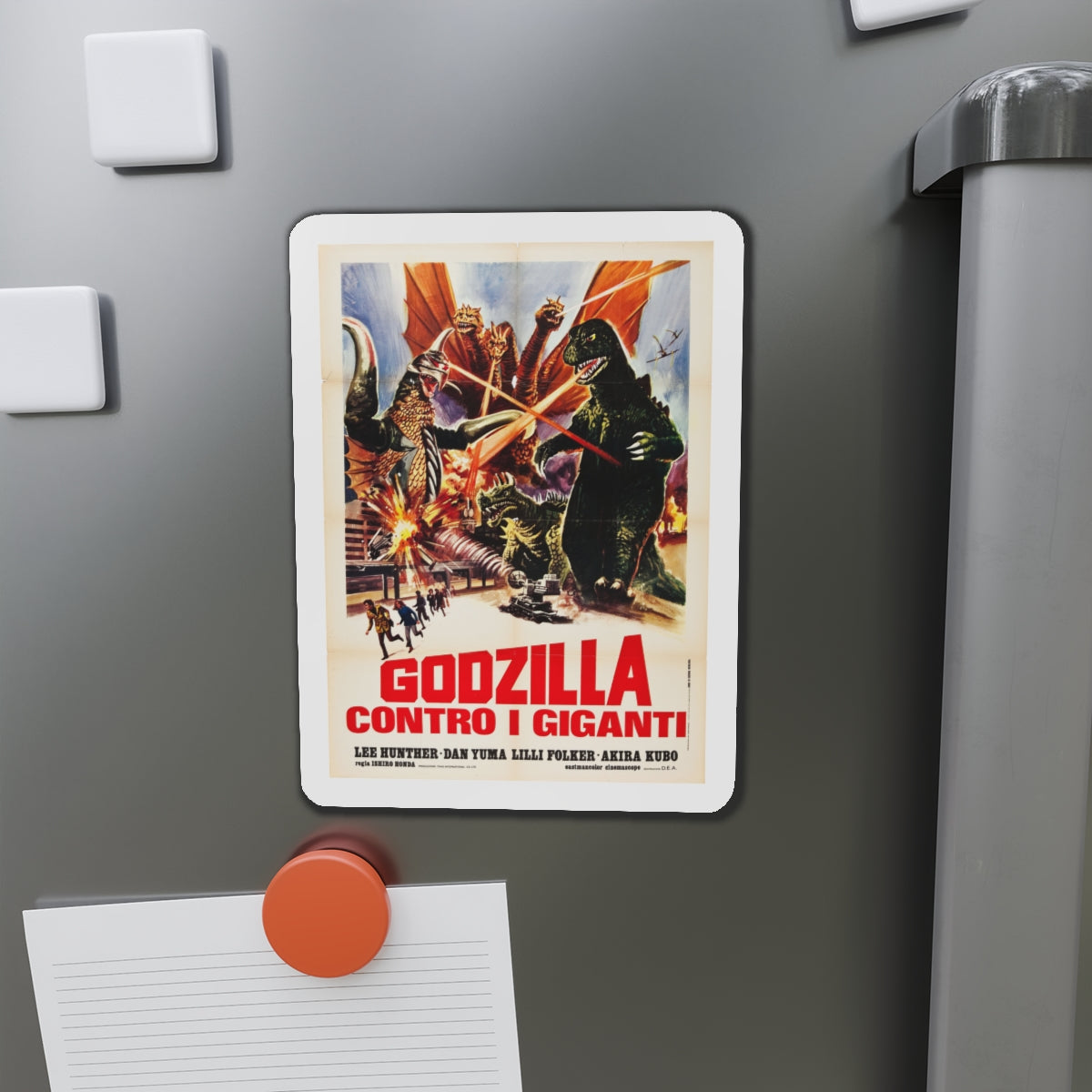 DESTROY ALL MONSTERS (GODZILLA) 3 1968 Movie Poster - Die-Cut Magnet-The Sticker Space