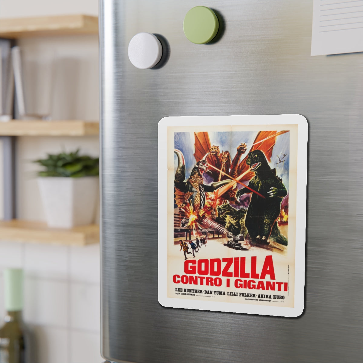 DESTROY ALL MONSTERS (GODZILLA) 3 1968 Movie Poster - Die-Cut Magnet-The Sticker Space