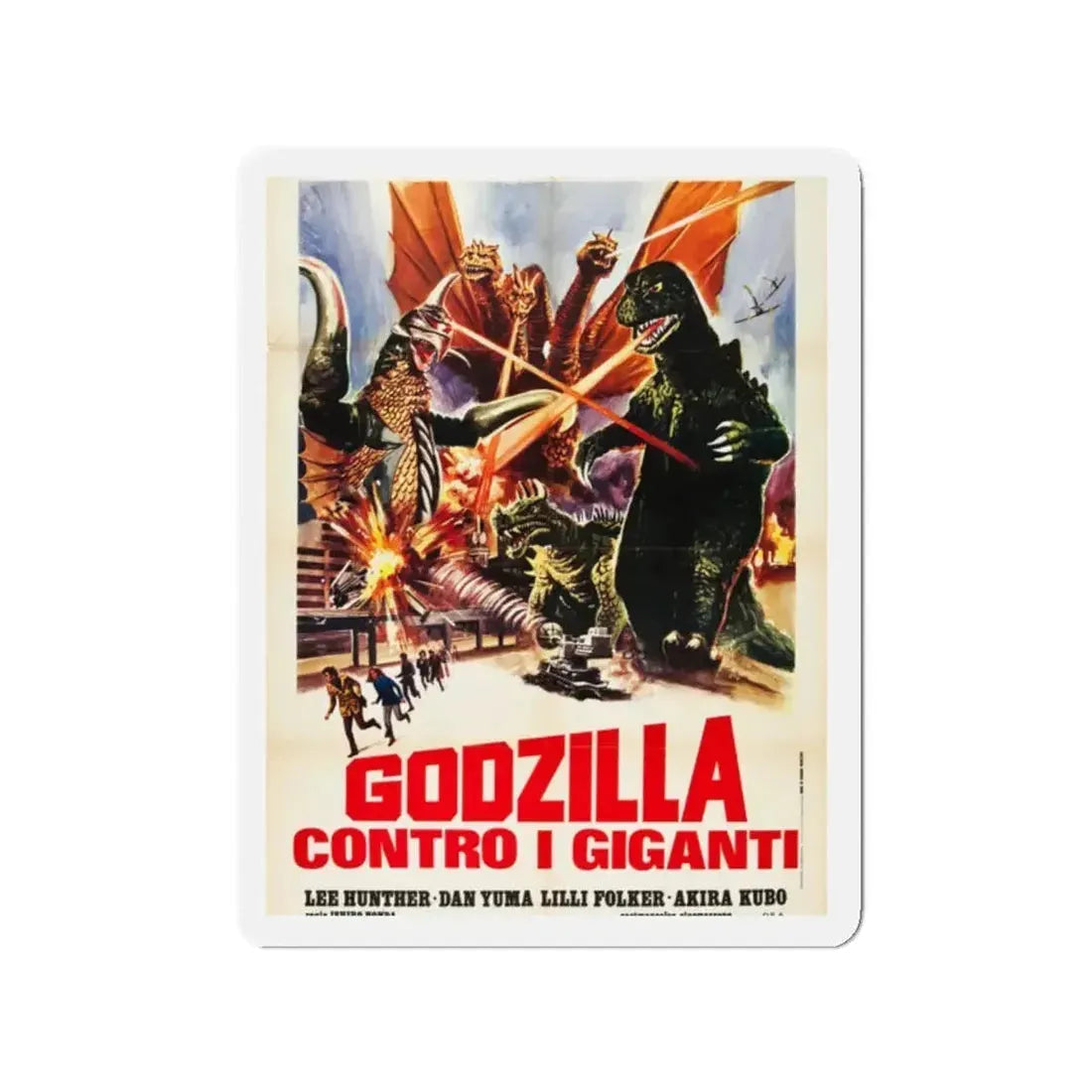 DESTROY ALL MONSTERS (GODZILLA) 3 1968 Movie Poster - Refrigerator Magnet - The Sticker Space