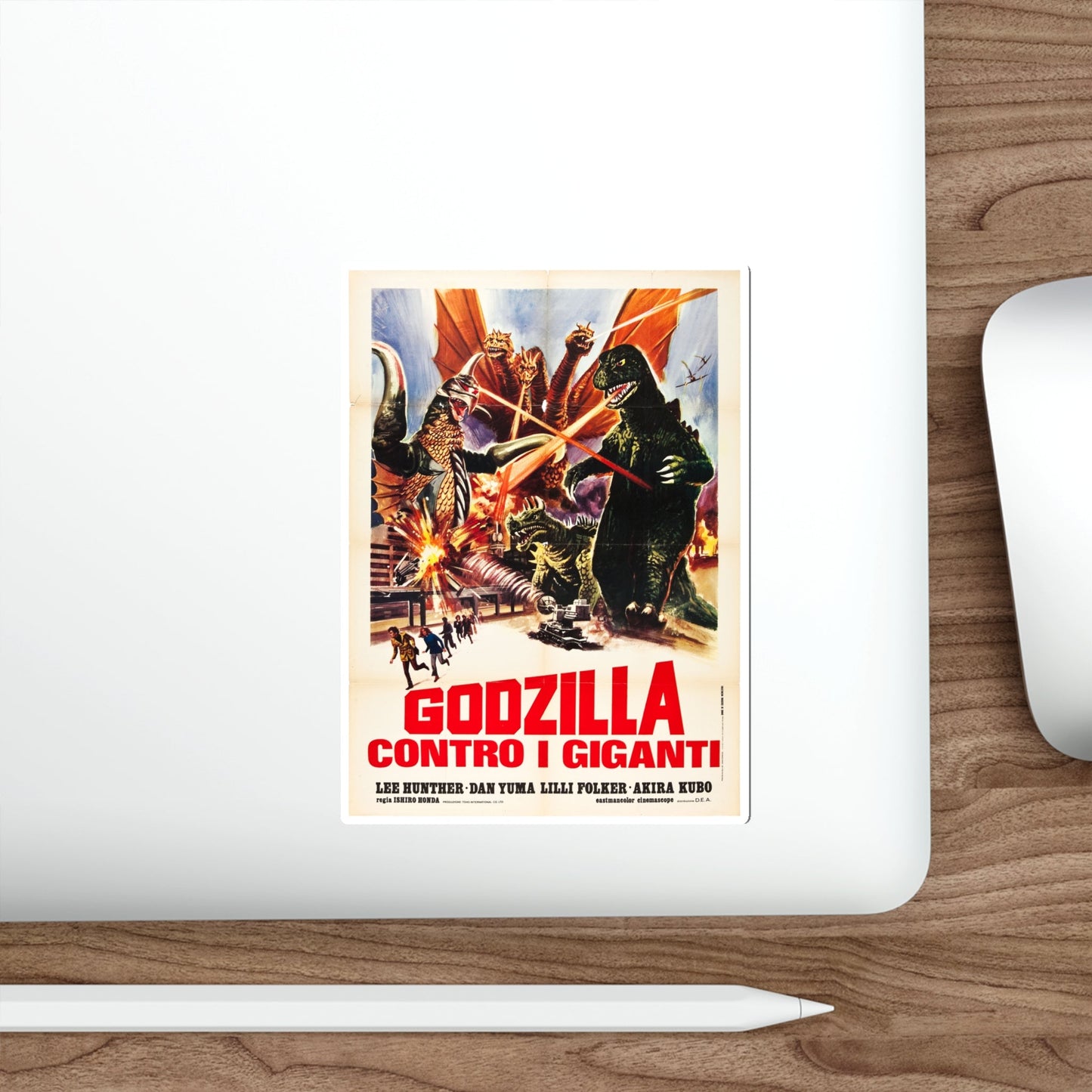 DESTROY ALL MONSTERS (GODZILLA) 3 1968 Movie Poster STICKER Vinyl Die-Cut Decal-The Sticker Space