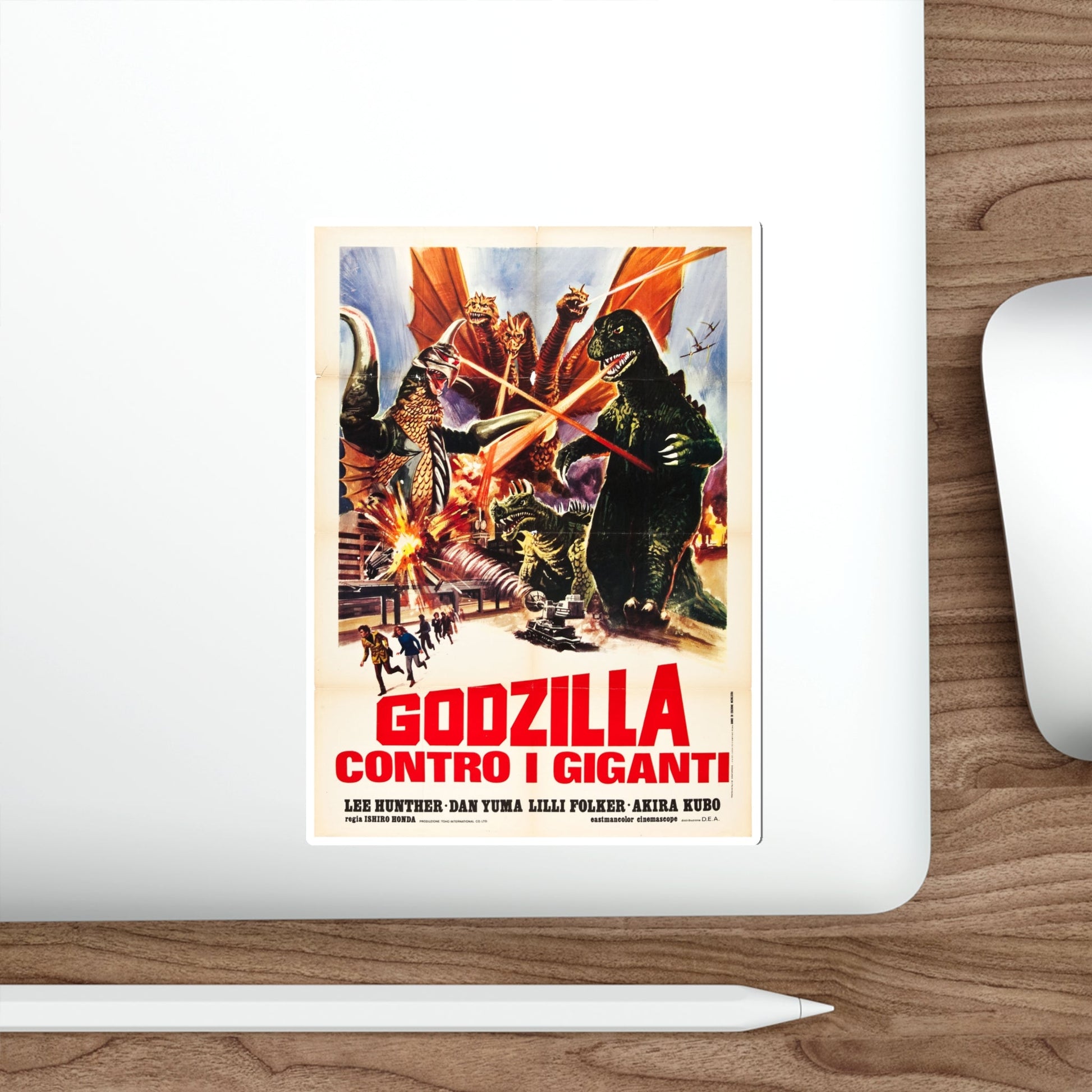 DESTROY ALL MONSTERS (GODZILLA) 3 1968 Movie Poster STICKER Vinyl Die-Cut Decal-The Sticker Space