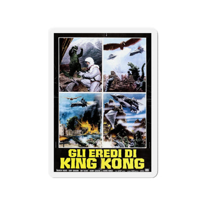 DESTROY ALL MONSTERS (GODZILLA) (ITALIAN) 1968 Movie Poster - Die-Cut Magnet-3" x 3"-The Sticker Space