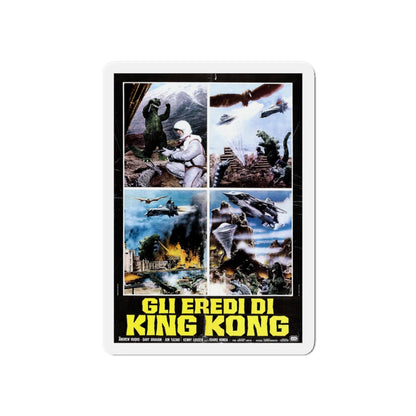 DESTROY ALL MONSTERS (GODZILLA) (ITALIAN) 1968 Movie Poster - Die-Cut Magnet-6 × 6"-The Sticker Space