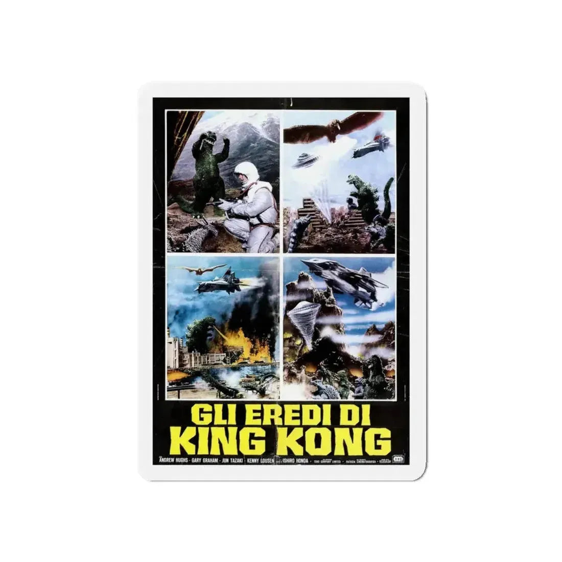 DESTROY ALL MONSTERS (GODZILLA) (ITALIAN) 1968 Movie Poster - Refrigerator Magnet 5 Inch - The Sticker Space