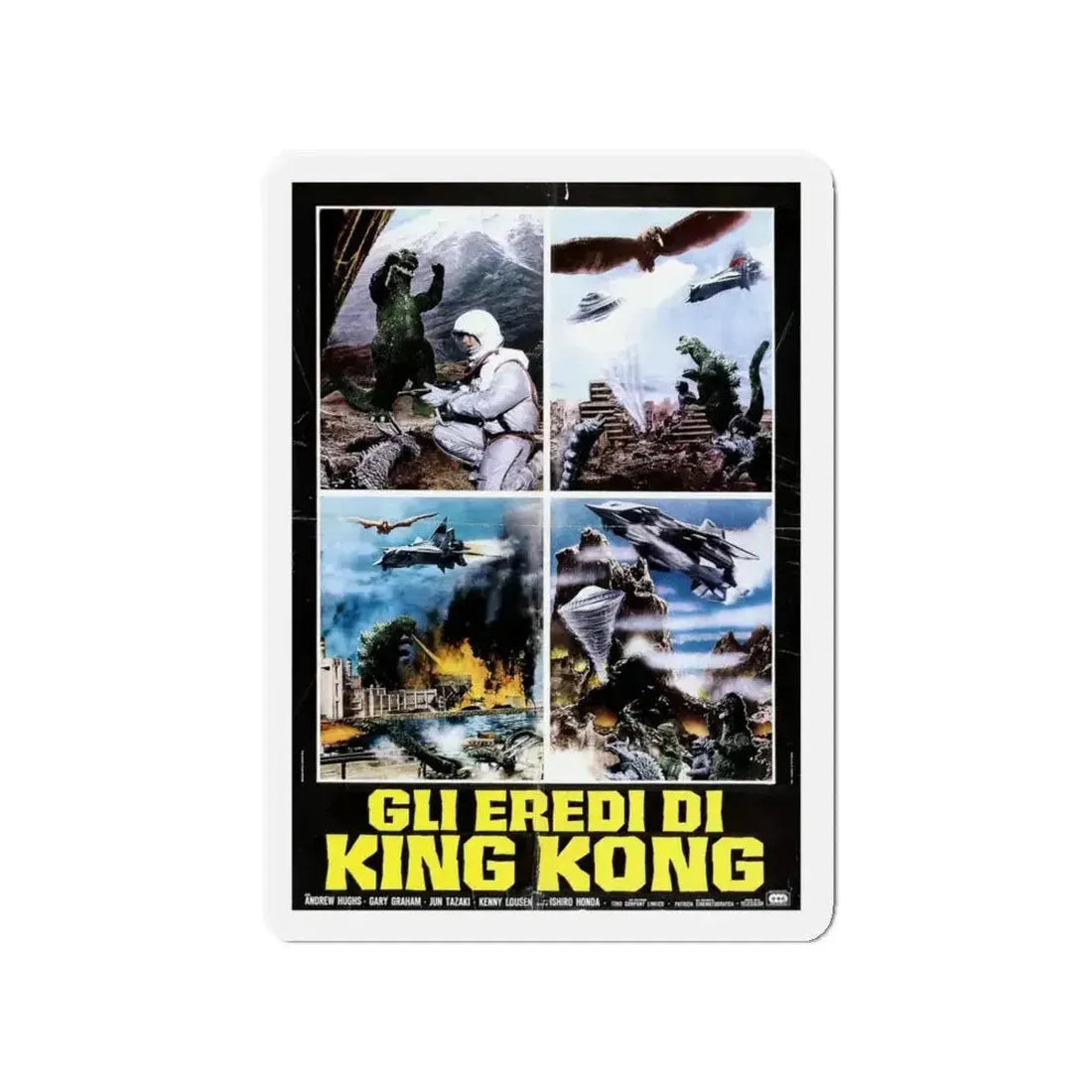 DESTROY ALL MONSTERS (GODZILLA) (ITALIAN) 1968 Movie Poster - Refrigerator Magnet - The Sticker Space