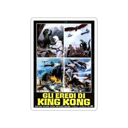 DESTROY ALL MONSTERS (GODZILLA) (ITALIAN) 1968 Movie Poster STICKER Vinyl Die-Cut Decal 2 Inch - The Sticker Space