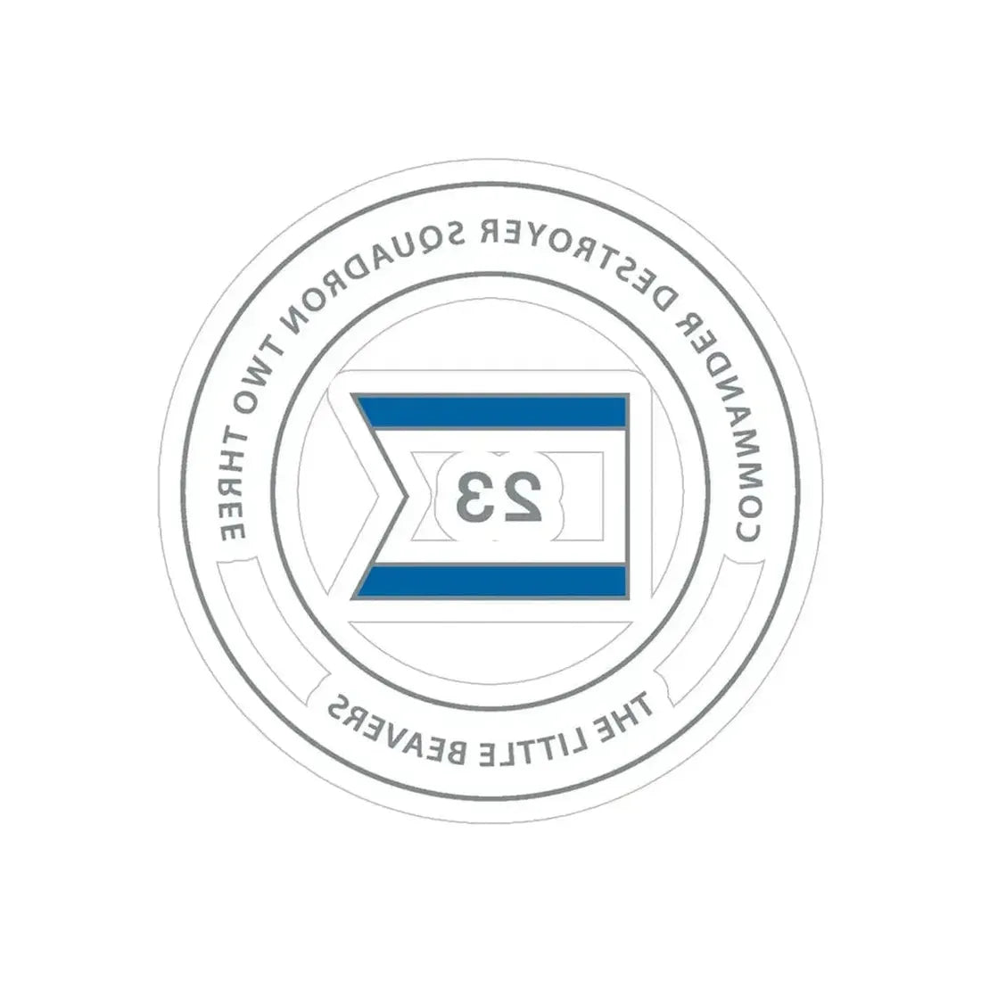 Destroyer Sq 23 COMDESRON 23 (U.S. Navy) REVERSE PRINT Transparent Die-Cut STICKER - The Sticker Space