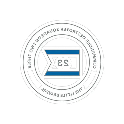 Destroyer Sq 23 COMDESRON 23 (U.S. Navy) REVERSE PRINT Transparent Die-Cut STICKER - The Sticker Space