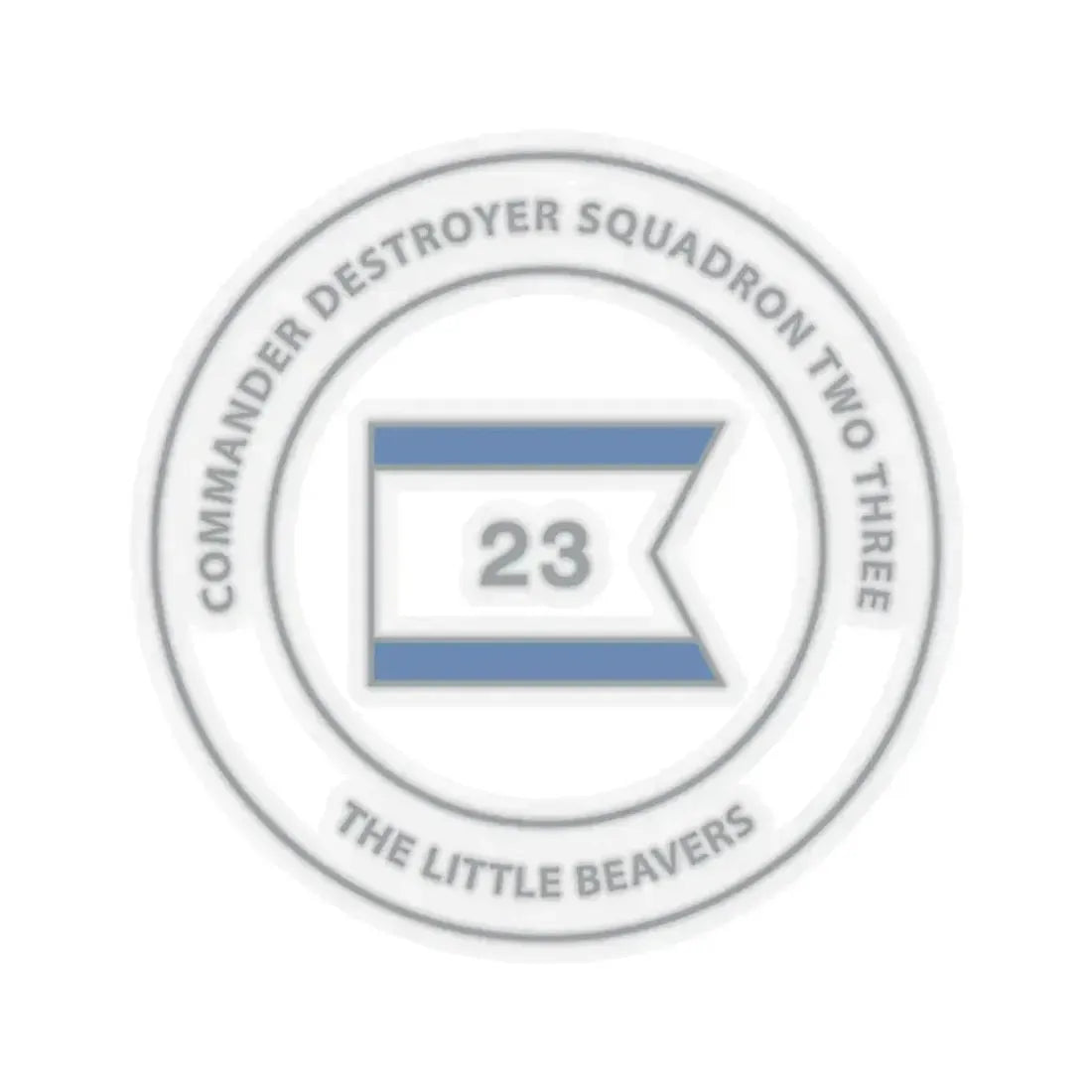 Destroyer Sq 23 COMDESRON 23 (U.S. Navy) STICKER Vinyl Kiss-Cut Decal 2 Inch Transparent - The Sticker Space