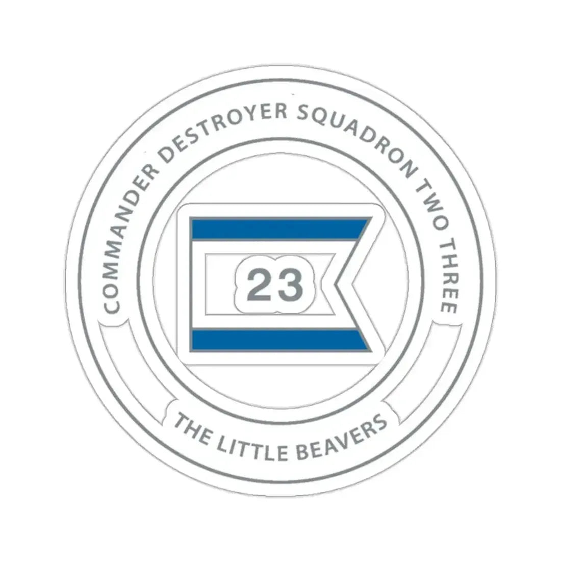 Destroyer Sq 23 COMDESRON 23 (U.S. Navy) STICKER Vinyl Kiss-Cut Decal 2 Inch White - The Sticker Space