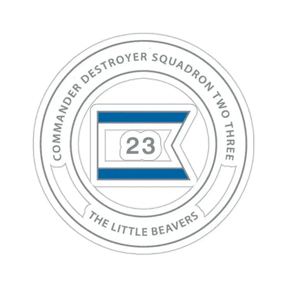 Destroyer Sq 23 COMDESRON 23 (U.S. Navy) STICKER Vinyl Kiss-Cut Decal 2 Inch White - The Sticker Space