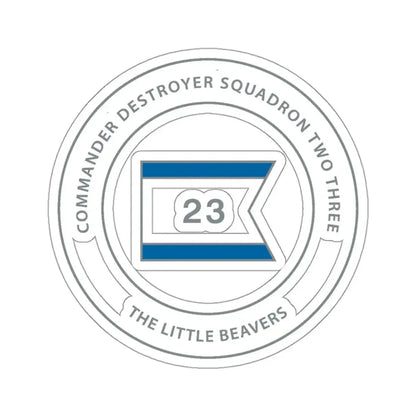 Destroyer Sq 23 COMDESRON 23 (U.S. Navy) STICKER Vinyl Kiss-Cut Decal 3 Inch White - The Sticker Space