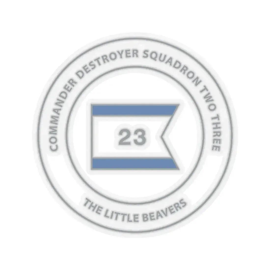 Destroyer Sq 23 COMDESRON 23 (U.S. Navy) STICKER Vinyl Kiss-Cut Decal 4 Inch Transparent - The Sticker Space