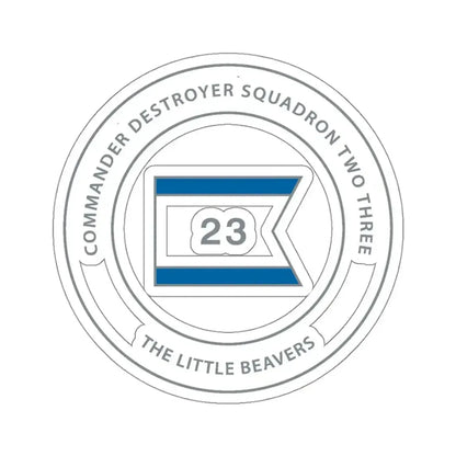 Destroyer Sq 23 COMDESRON 23 (U.S. Navy) STICKER Vinyl Kiss-Cut Decal 4 Inch White - The Sticker Space