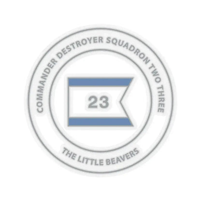 Destroyer Sq 23 COMDESRON 23 (U.S. Navy) STICKER Vinyl Kiss-Cut Decal 6 Inch Transparent - The Sticker Space