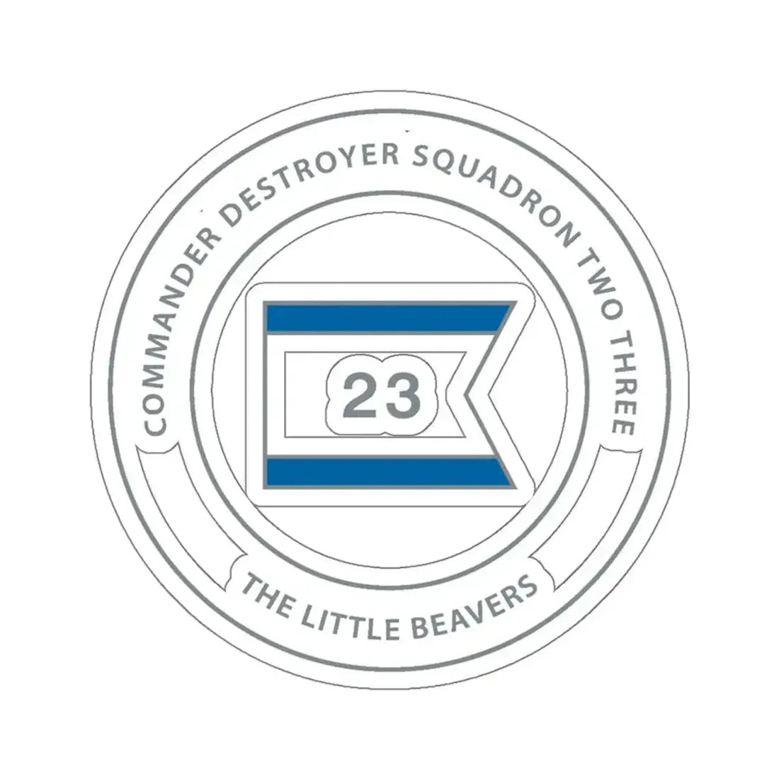 Destroyer Sq 23 COMDESRON 23 (U.S. Navy) STICKER Vinyl Kiss-Cut Decal 6 Inch White - The Sticker Space