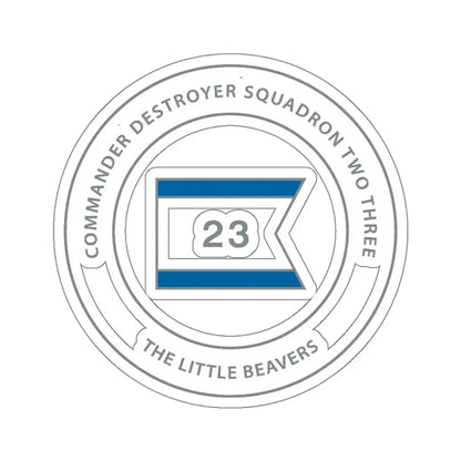 Destroyer Sq 23 COMDESRON 23 (U.S. Navy) STICKER Vinyl Kiss-Cut Decal 6 Inch White - The Sticker Space