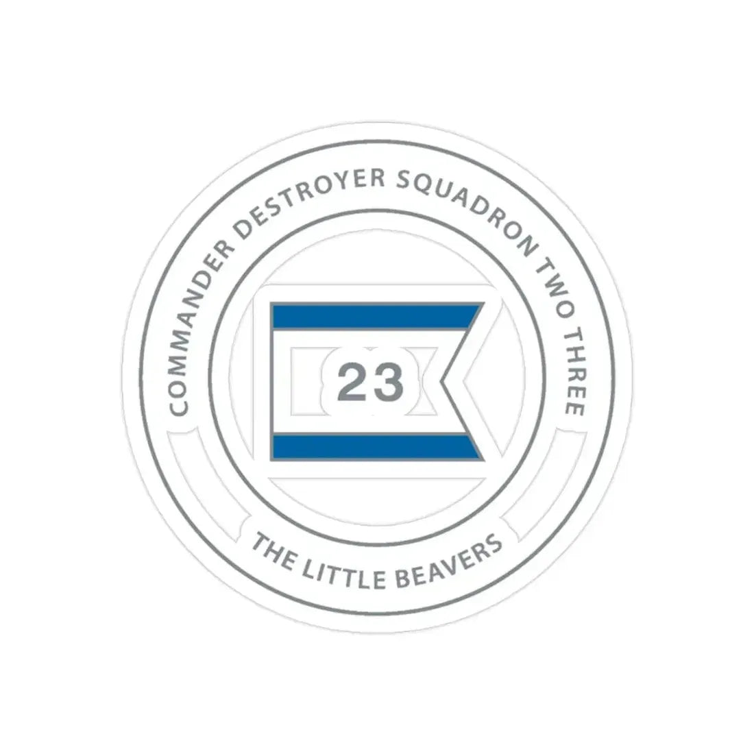 Destroyer Sq 23 COMDESRON 23 (U.S. Navy) Transparent STICKER Die-Cut Vinyl Decal 2 Inch Transparent - The Sticker Space