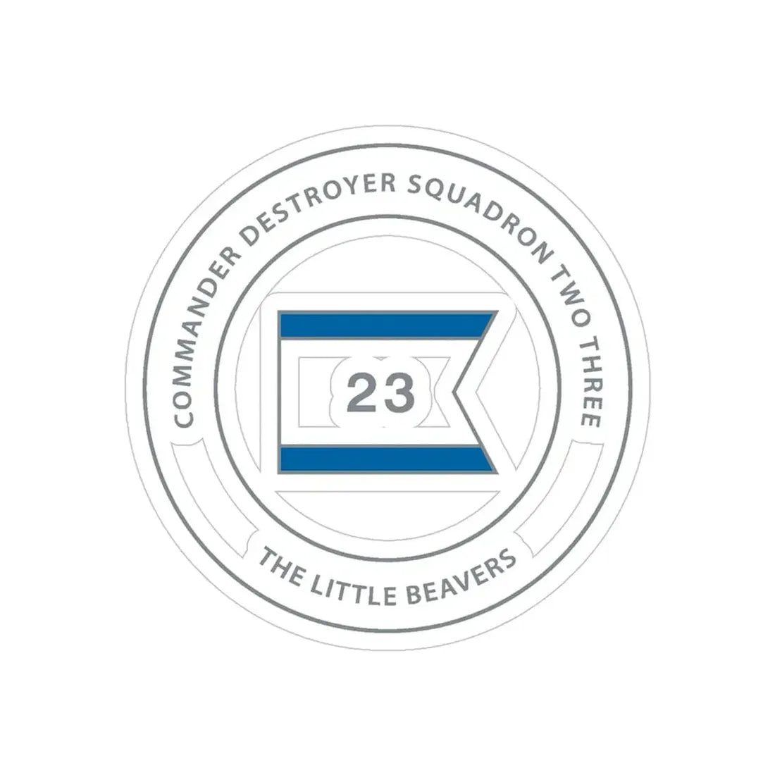 Destroyer Sq 23 COMDESRON 23 (U.S. Navy) Transparent STICKER Die-Cut Vinyl Decal 4 Inch Transparent - The Sticker Space
