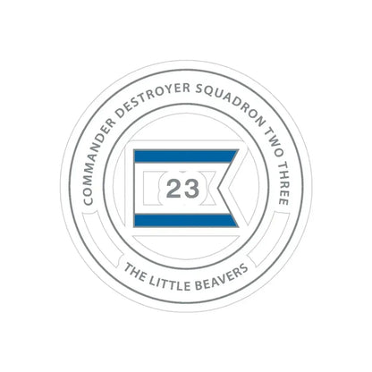 Destroyer Sq 23 COMDESRON 23 (U.S. Navy) Transparent STICKER Die-Cut Vinyl Decal 4 Inch Transparent - The Sticker Space