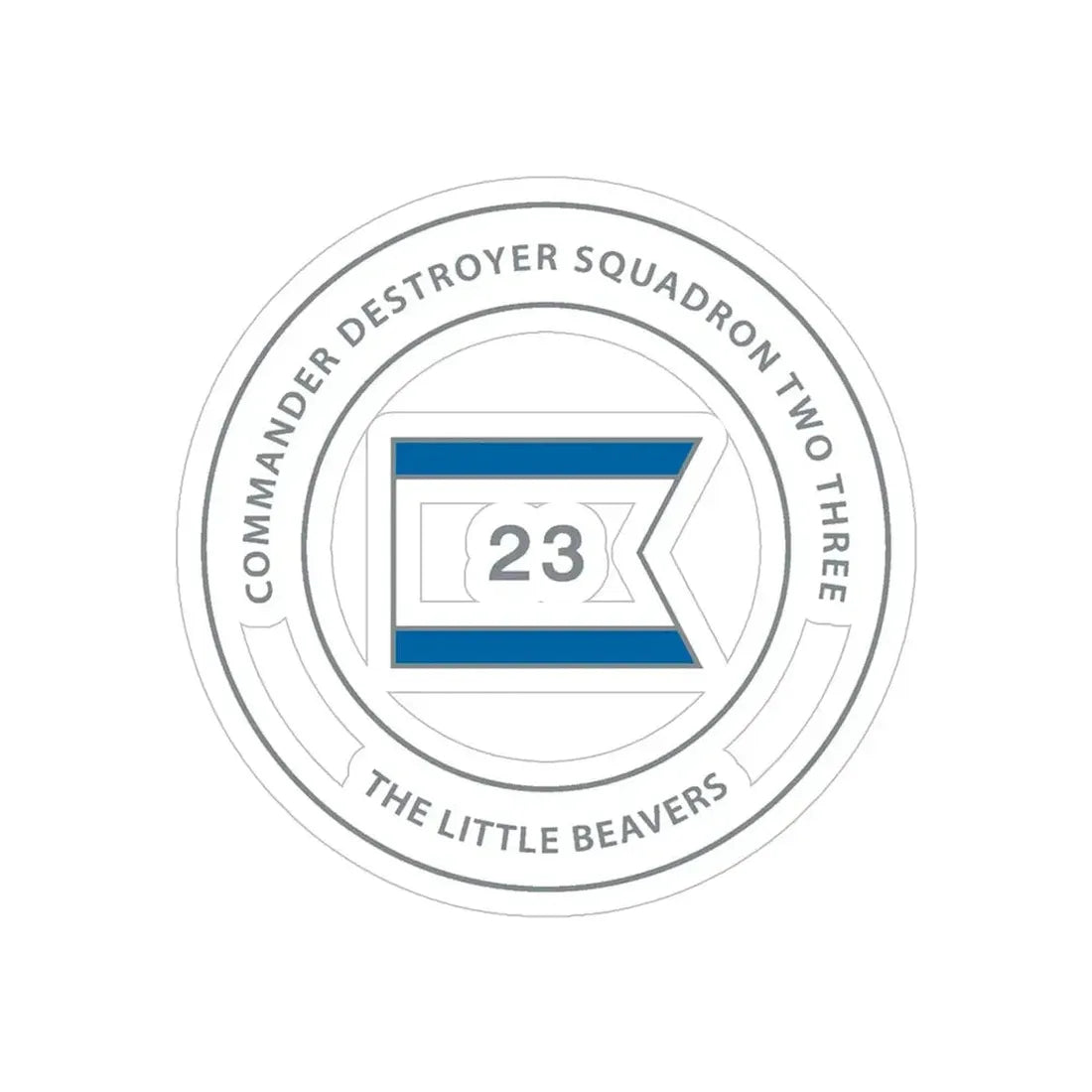 Destroyer Sq 23 COMDESRON 23 (U.S. Navy) Transparent STICKER Die-Cut Vinyl Decal 6 Inch Transparent - The Sticker Space