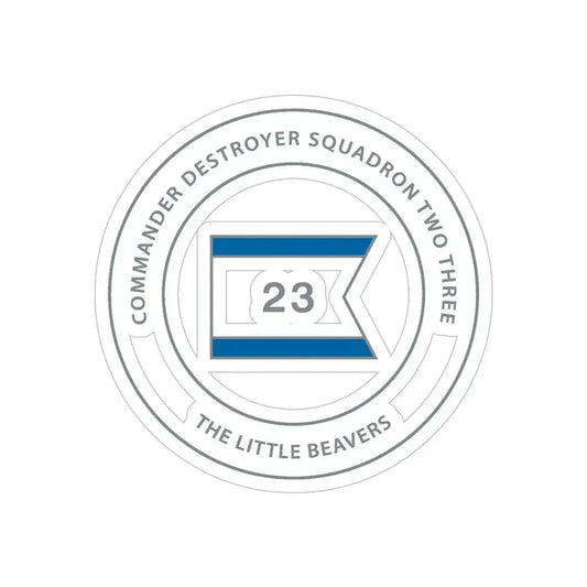 Destroyer Sq 23 COMDESRON 23 (U.S. Navy) Transparent STICKER Die-Cut Vinyl Decal 6 Inch Transparent - The Sticker Space
