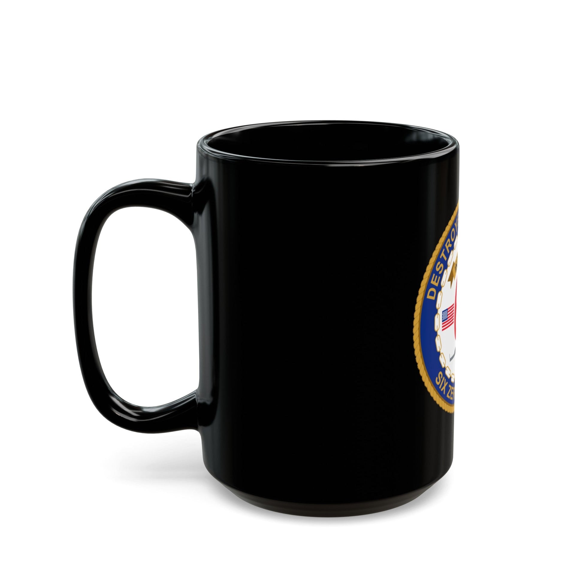 Destroyer Sq 60 Det Rota (U.S. Navy) Black Coffee Mug-The Sticker Space