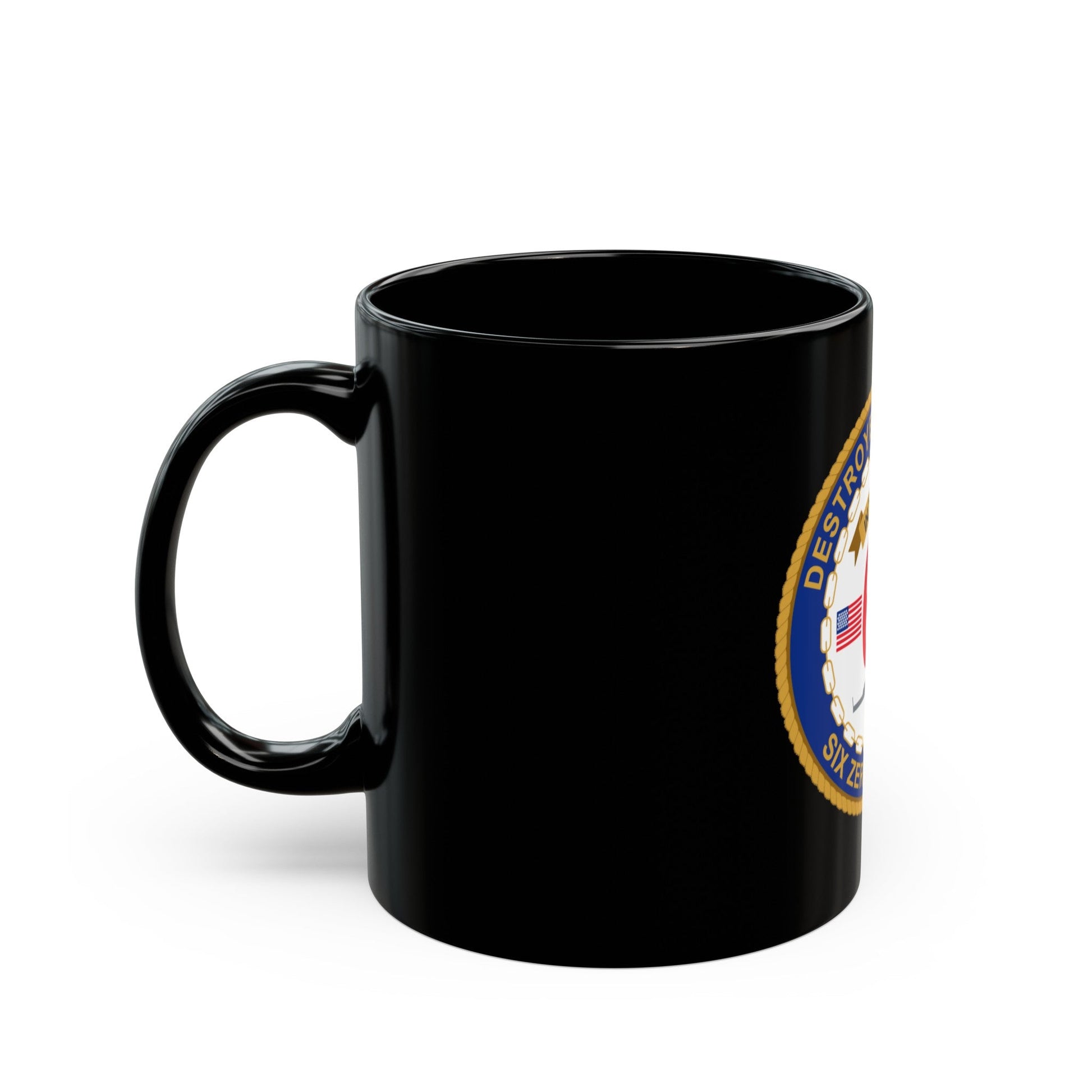 Destroyer Sq 60 Det Rota (U.S. Navy) Black Coffee Mug-The Sticker Space