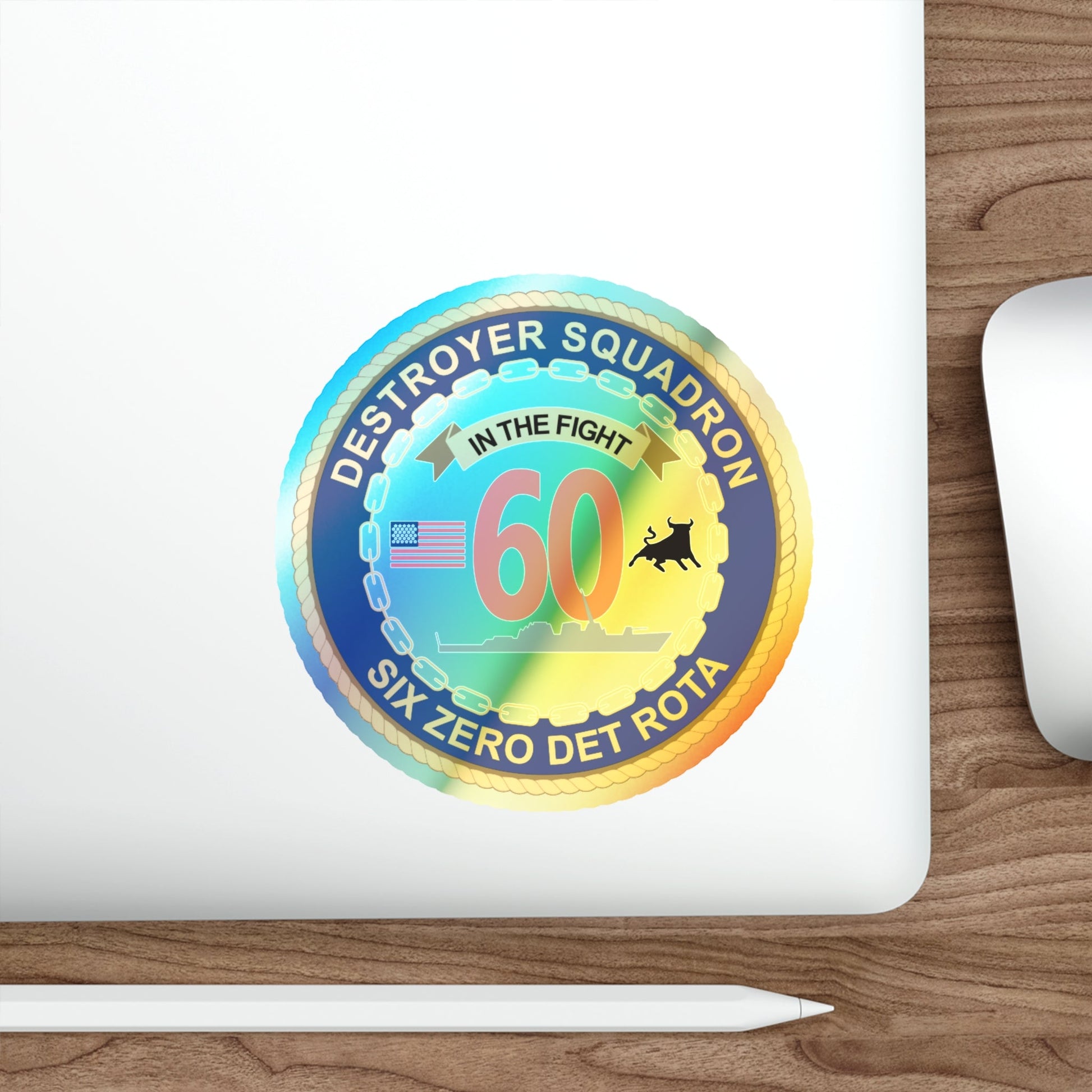 Destroyer Sq 60 Det Rota (U.S. Navy) Holographic STICKER Die-Cut Vinyl Decal-The Sticker Space