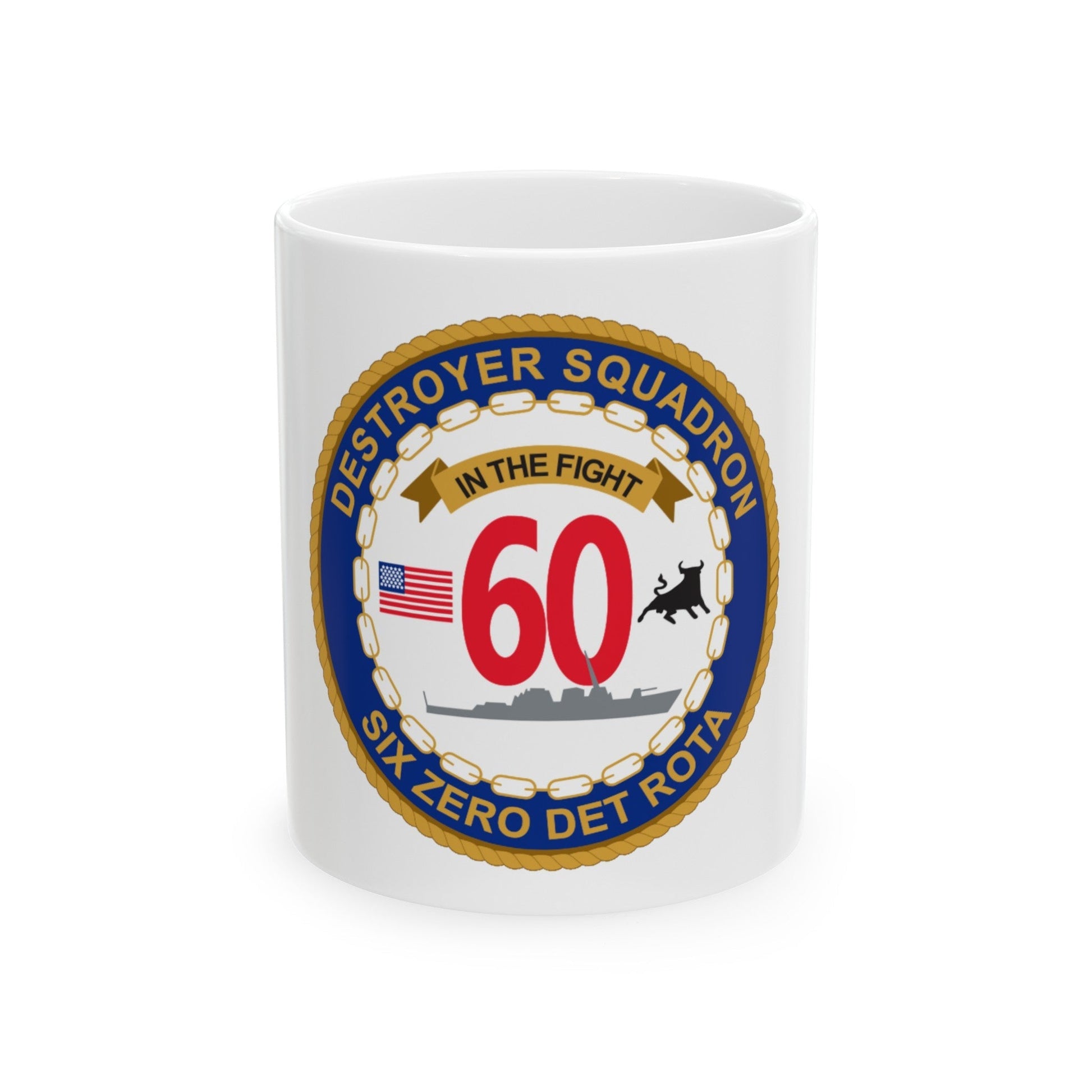 Destroyer Sq 60 Det Rota (U.S. Navy) White Coffee Mug-11oz-The Sticker Space