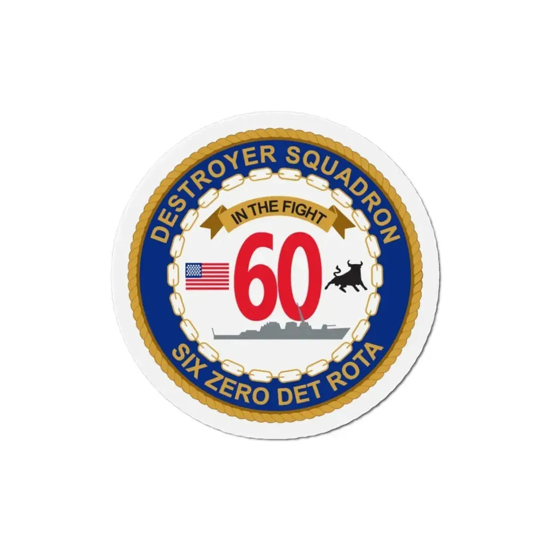 Destroyer Sq 60 Det Rota (U.S. Navy) Refrigerator Magnet 3 Inch - The Sticker Space