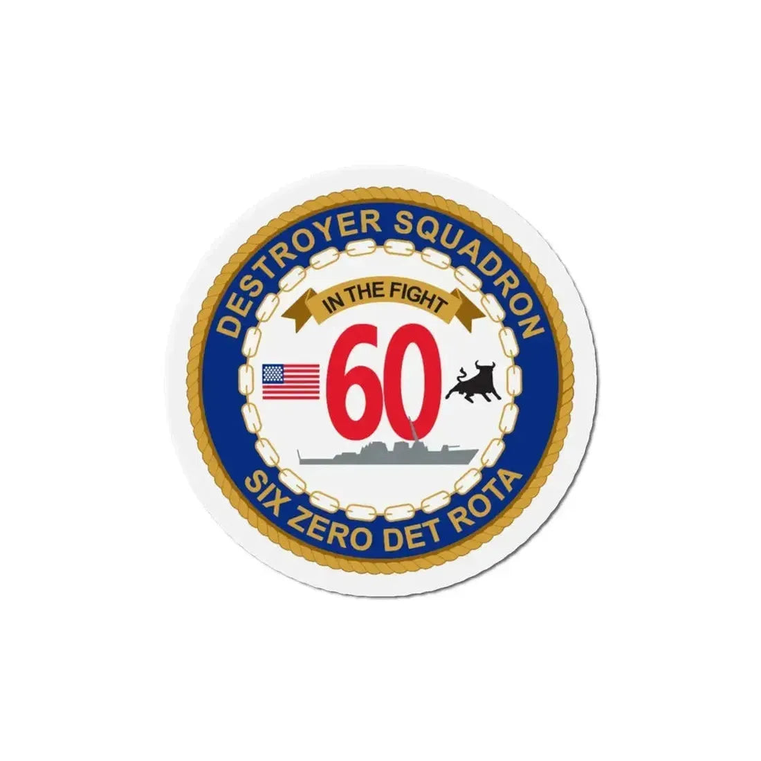 Destroyer Sq 60 Det Rota (U.S. Navy) Refrigerator Magnet - The Sticker Space