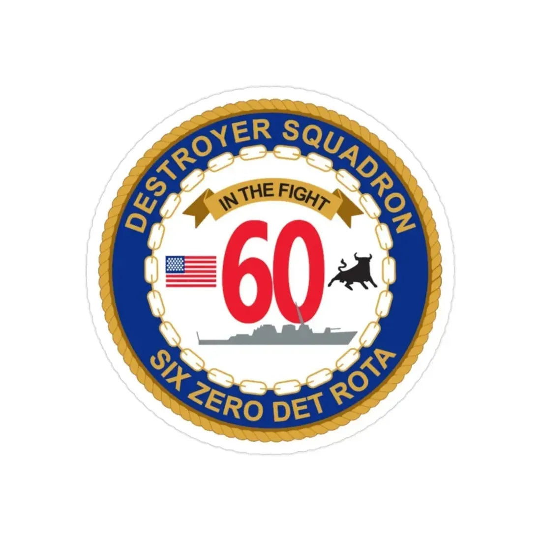 Destroyer Sq 60 Det Rota (U.S. Navy) Transparent STICKER Die-Cut Vinyl Decal - The Sticker Space