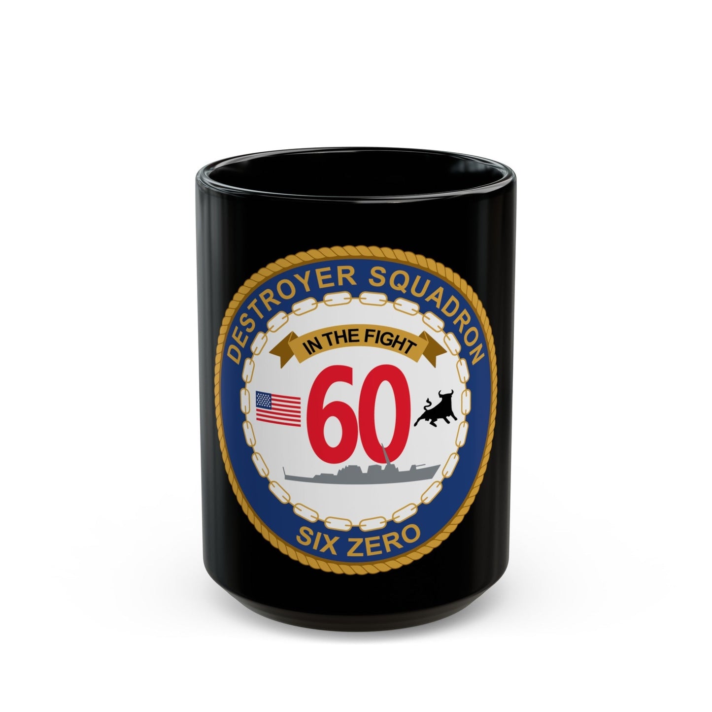 Destroyer Sq 60 (U.S. Navy) Black Coffee Mug-15oz-The Sticker Space