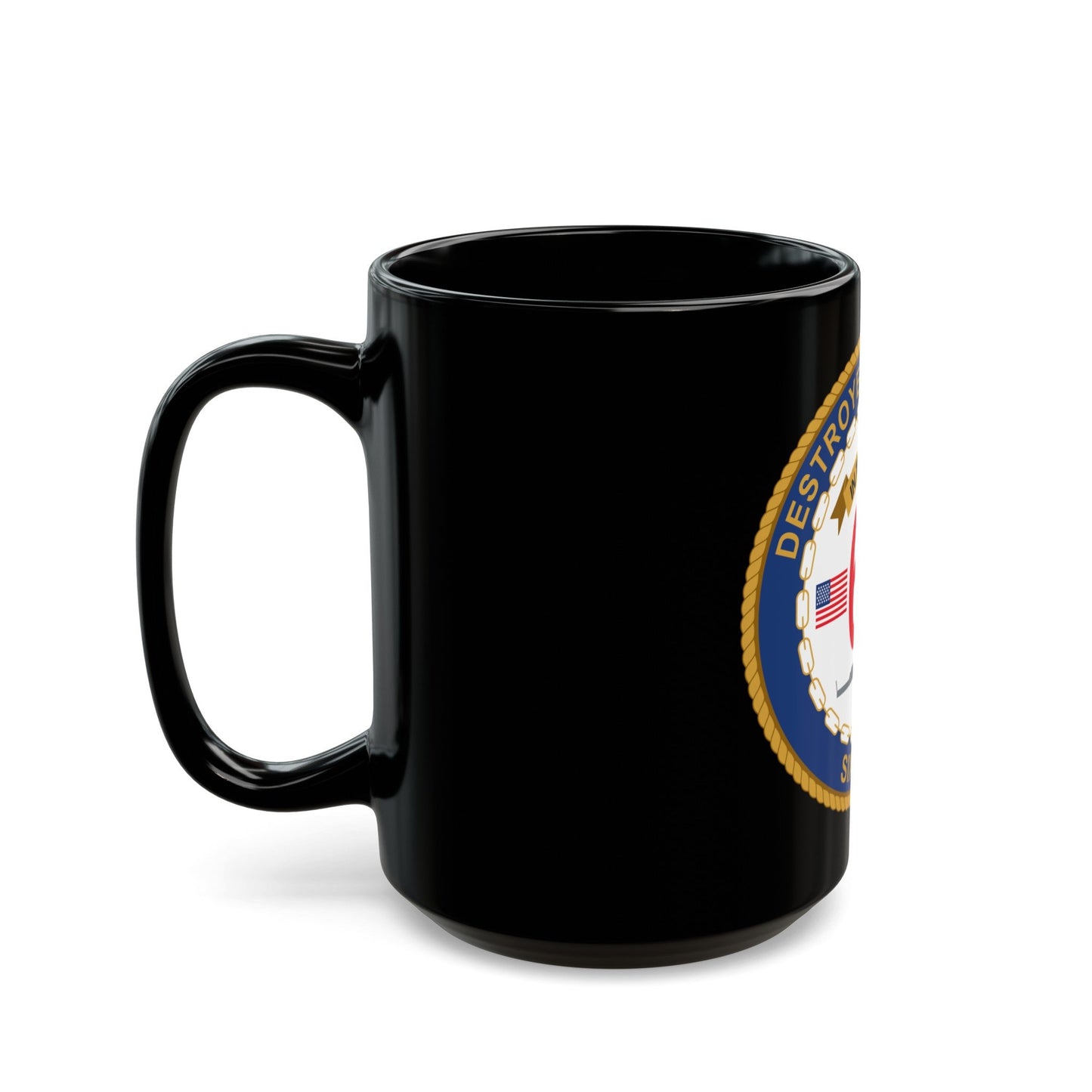 Destroyer Sq 60 (U.S. Navy) Black Coffee Mug-The Sticker Space