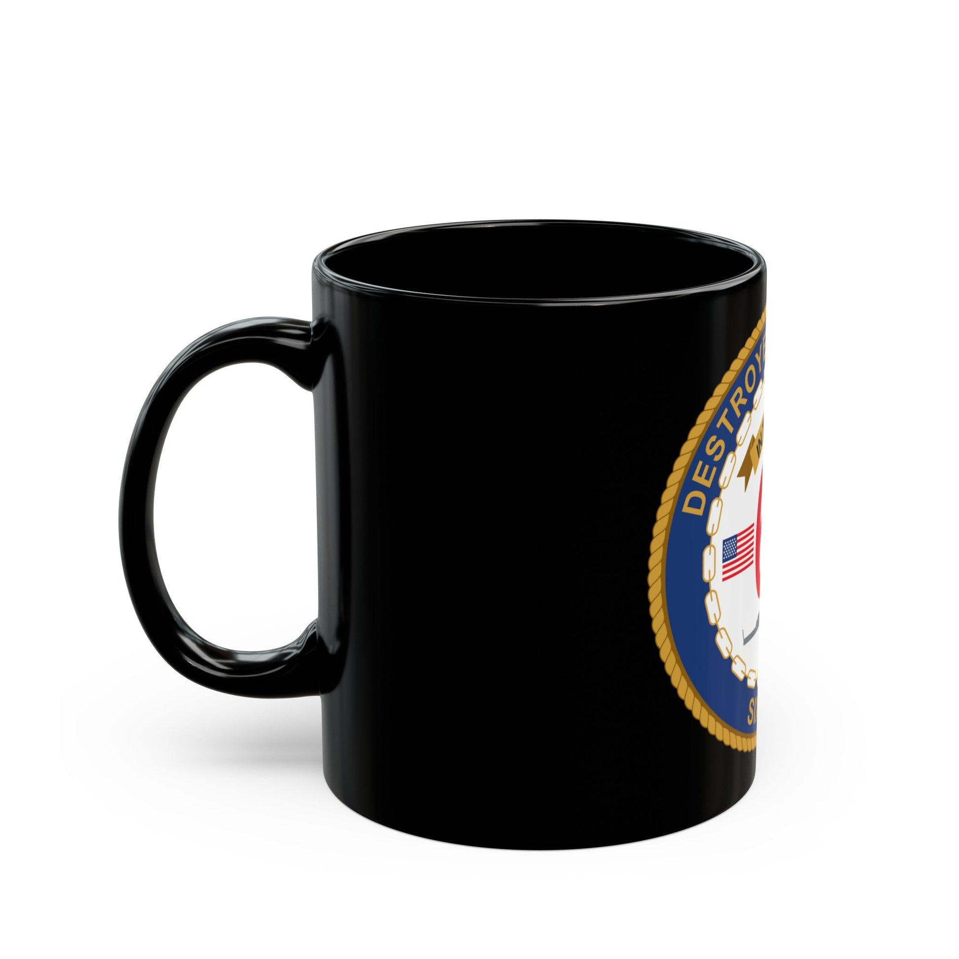 Destroyer Sq 60 (U.S. Navy) Black Coffee Mug-The Sticker Space