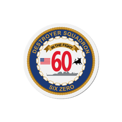 Destroyer Sq 60 (U.S. Navy) Die-Cut Magnet-3" x 3"-The Sticker Space