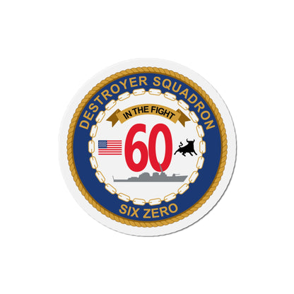 Destroyer Sq 60 (U.S. Navy) Die-Cut Magnet-4" x 4"-The Sticker Space