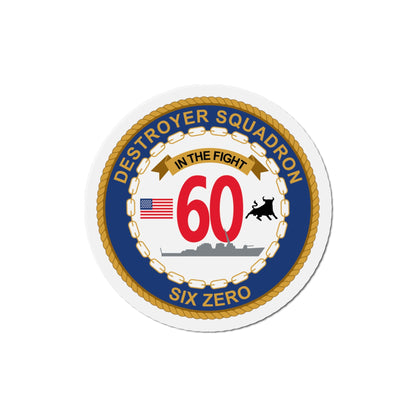 Destroyer Sq 60 (U.S. Navy) Die-Cut Magnet-5" x 5"-The Sticker Space