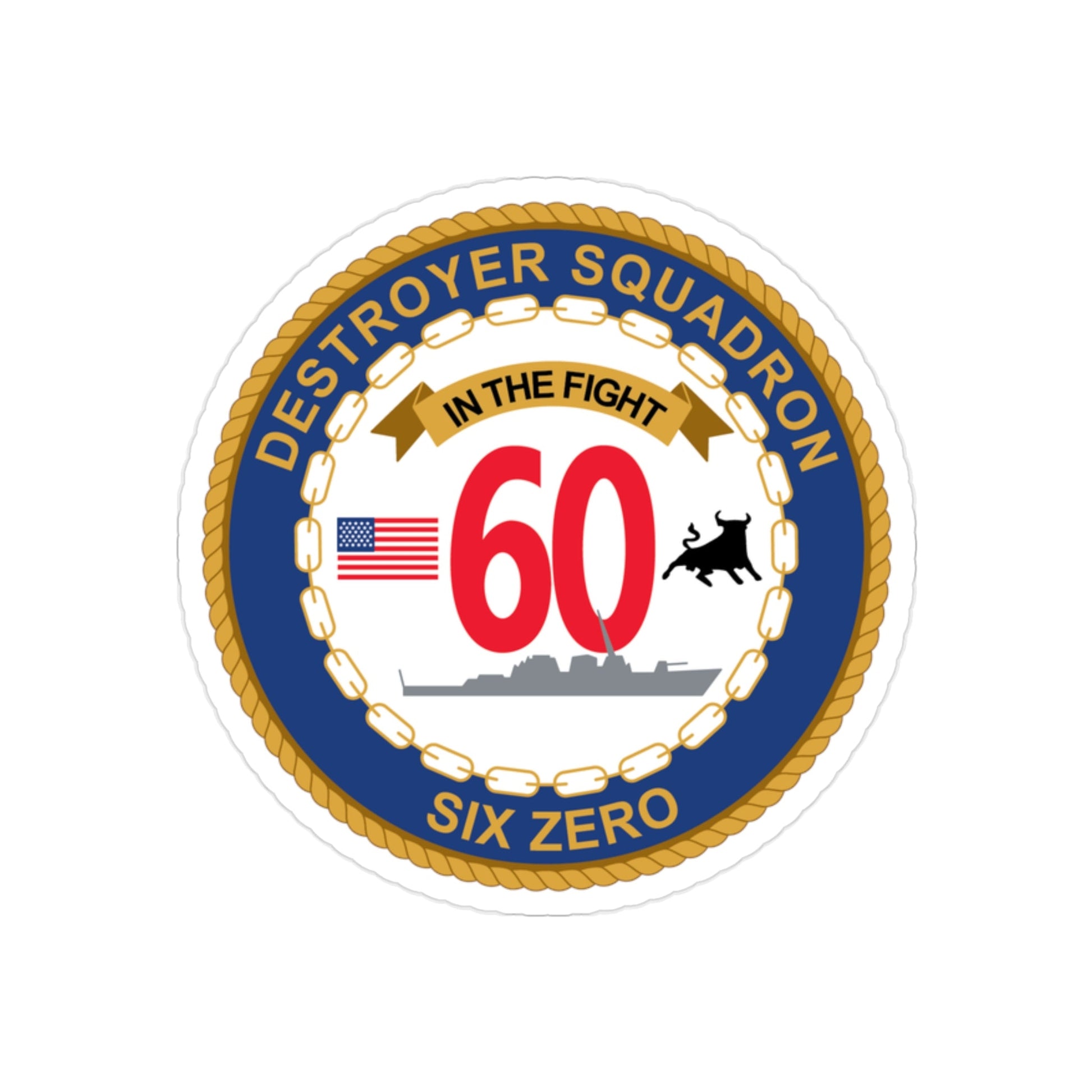 Destroyer Sq 60 (U.S. Navy) Transparent STICKER Die-Cut Vinyl Decal-2 Inch-The Sticker Space