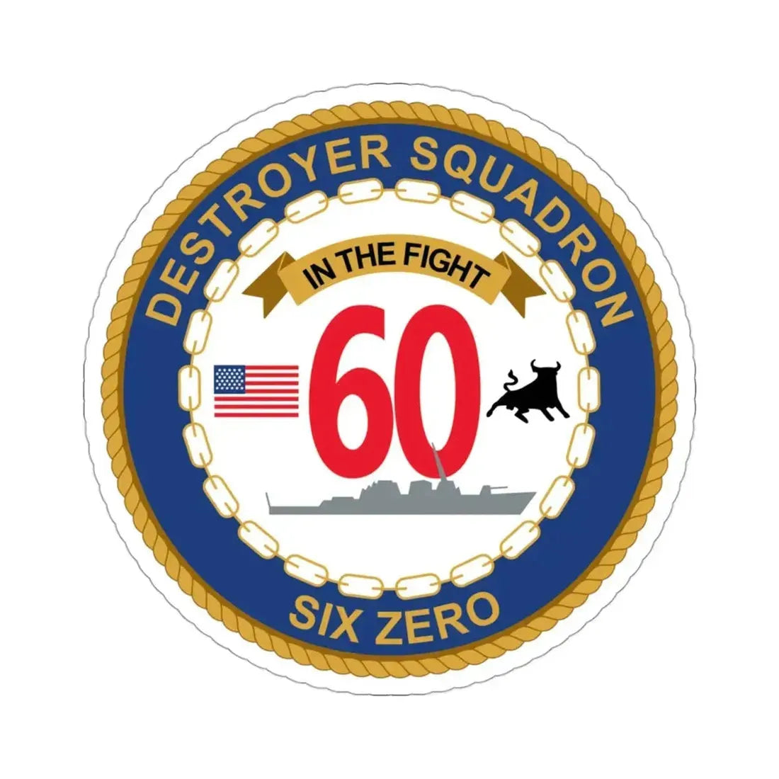 Destroyer Sq 60 (U.S. Navy) STICKER Vinyl Die-Cut Decal - The Sticker Space