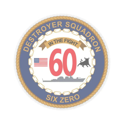 Destroyer Sq 60 (U.S. Navy) STICKER Vinyl Kiss-Cut Decal 2 Inch Transparent - The Sticker Space