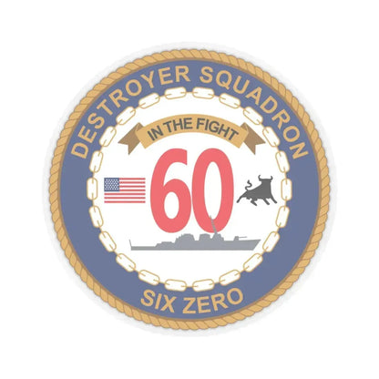 Destroyer Sq 60 (U.S. Navy) STICKER Vinyl Kiss-Cut Decal 6 Inch Transparent - The Sticker Space