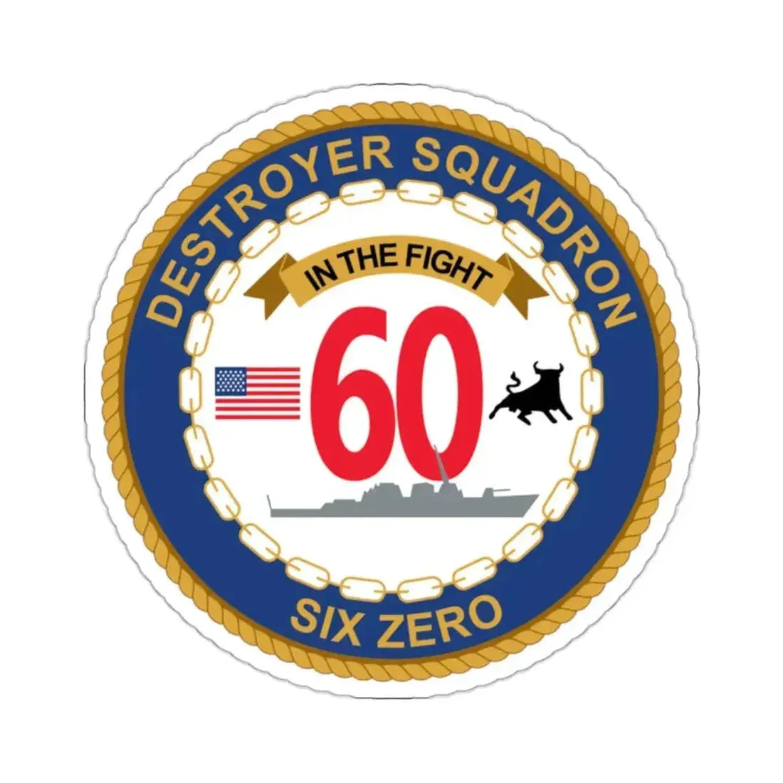 Destroyer Sq 60 (U.S. Navy) STICKER Vinyl Kiss-Cut Decal - The Sticker Space