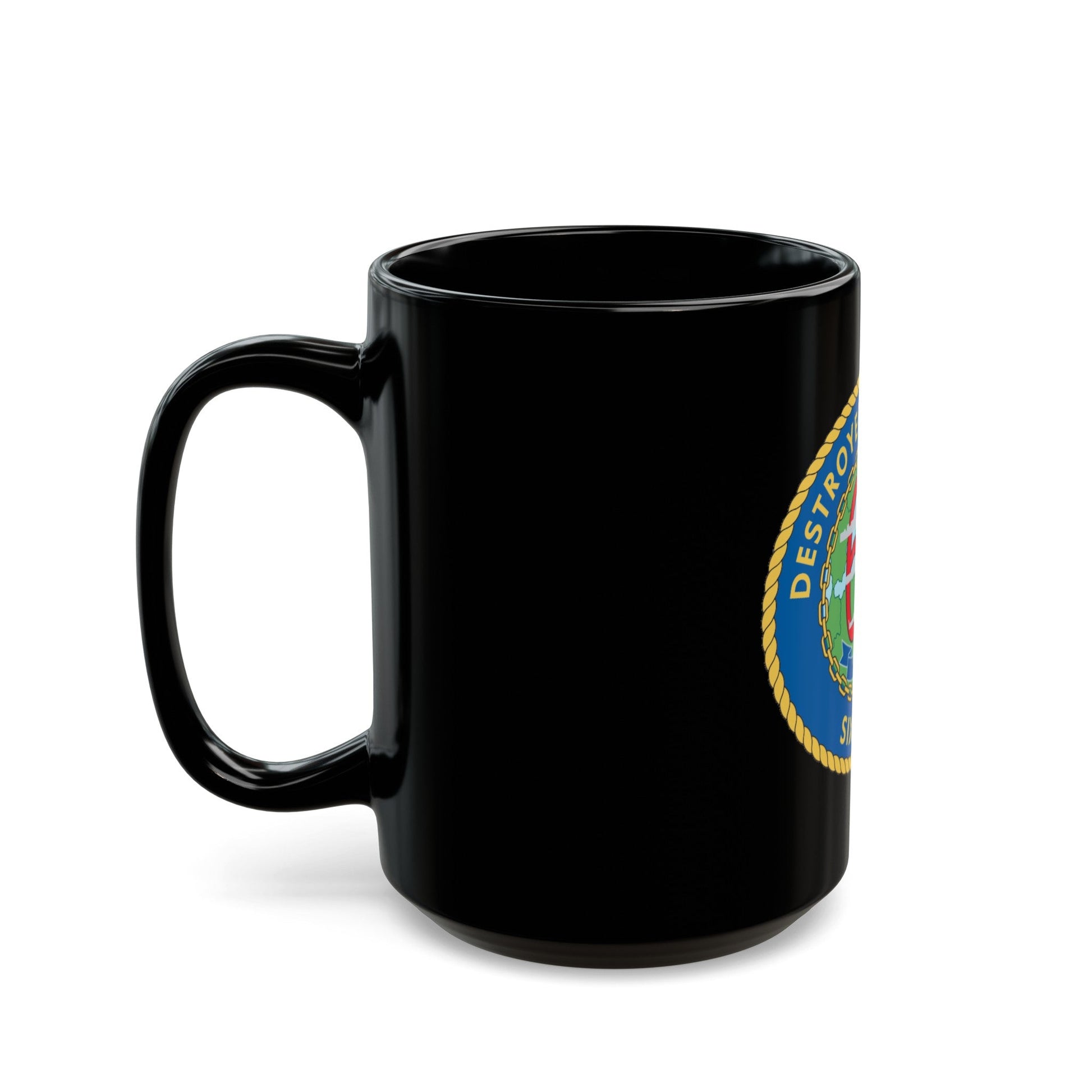 Destroyer Sq 60 v2 (U.S. Navy) Black Coffee Mug-The Sticker Space