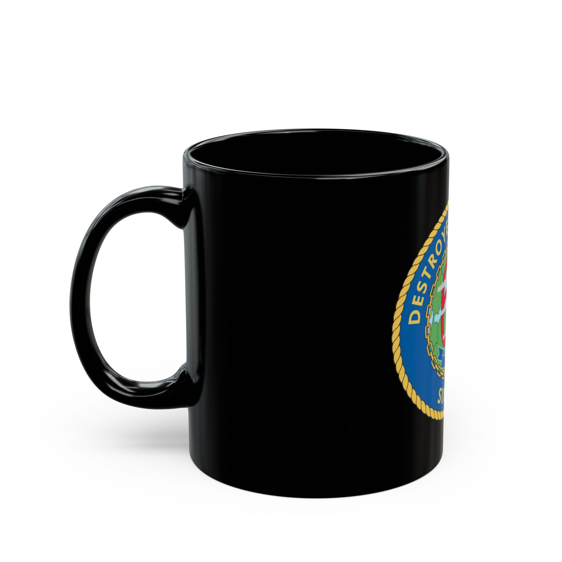 Destroyer Sq 60 v2 (U.S. Navy) Black Coffee Mug-The Sticker Space