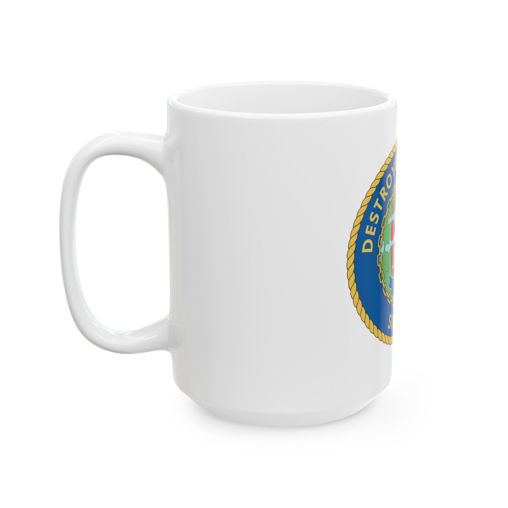 Destroyer Sq 60 v2 (U.S. Navy) White Coffee Mug-The Sticker Space